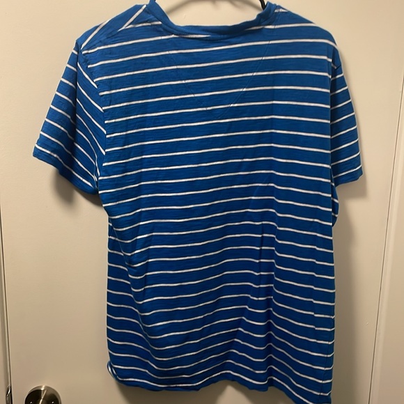 PD & C casual Striped Short Sleeved V Neck T Shirt - Picture 4 of 4